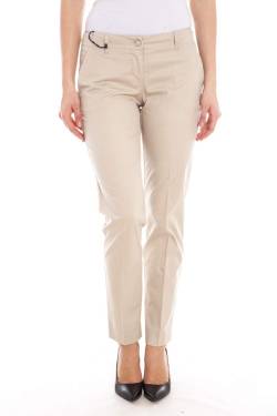 Giorgio Armani ARMANI WOMEN Damen Hose lang Baumwolle beige 34 von Giorgio Armani