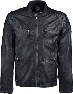 Gipsy Chester Männer Lederjacke schwarz XXL 100% Leder Biker, Casual Wear von Gipsy