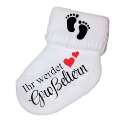 Girahlutions Baby Verkündung Schwangerschaft Babysocke Söckchen Wir werden Eltern Du wirst Papa Oma Opa Tante Onkel Großeltern Ihr werdet Großeltern von Girahlutions