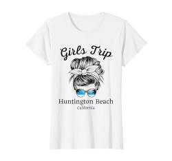 Damen Mädchen Reise Urlaub Huntington Beach T-Shirt von Girls Trip Vacation Travel Co