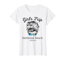 Damen Mädchen Trip Hermosa Beach California Travel Vacation T-Shirt von Girls Trip Vacation Travel Co