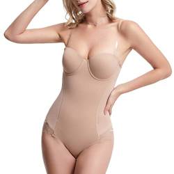 Damen Rückenfreier Body Body Shaper Bauchweg Tiefen Rückenausschnitt Trägerlos Bodysuit Body Shaping Bauchweg Push up Abendkleid Bra Tanga Formender Shaper mit Verstellbare Träger von Gkojhj