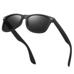 Glapeame Holzbein-Polarisierte-Sonnenbrille-Herren-Damen-Sonnenbrillen-UV400 Schutz-Sonnenbrille-Schwarz-Retro-Klassische-Unisex-Sunglasses-Men-Women-Sonnen brille-für-Reise-Angeln-Freizeit,v27 von Glapeame