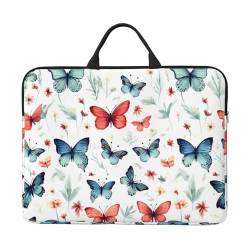 GlbnSHeric Laptop-Umhängetasche, Kuriertasche, Gänseblümchen, Laptoptasche, Computertasche für Damen und Herren, Niedlicher Schmetterling, Einheitsgröße von GlbnSHeric