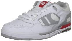 Globe Viper GBVIPER, Unisex - Erwachsene Sportive Sneakers, Weiss (White/red/Grey 11353), EU 40 (UK 6) (US 7) von Globe