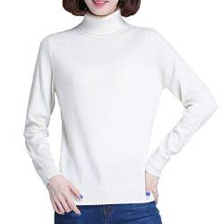 Gloop Damen Einfarbig Langarm Rollkragenpullover Casual Strickpullover Sweatshirt Warme Feinstrick Pullover von Gloop