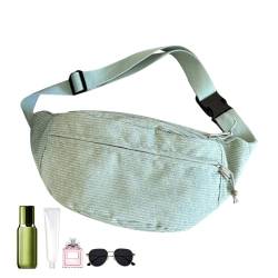 Cord-Taschen für Damen, Cord-Schultertasche | Umhängetasche aus Cord-Geldbörse mit verstellbarem Riemen - Umhängetasche, Halbmondtasche mit großem Fassungsvermögen zum Spazierengehen und Wandern von Glugahrif