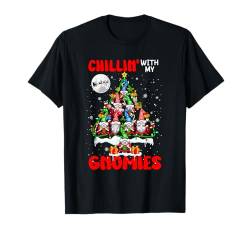 Chillin' With My Gnomies Christmas Tree Coroful Gnomes Lover T-Shirt von Gnomes Christmas Costume