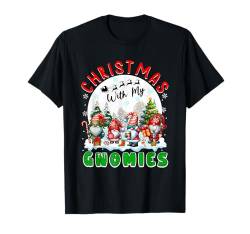 Christmas With My Gnomies Group Gnomes Matching Parties T-Shirt von Gnomes Christmas Costume