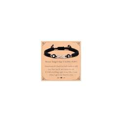 Armband mit Geflochtenen Buchstaben, Infinity Geflochtenes Armband, Personalisiertes Armband mit 26 Initialen, Verstellbares Geflochtenes Unendlichkeits Initialen Armband Für Männer Frauen (Schwarz-S) von GoPaw