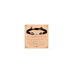 Armband mit Geflochtenen Buchstaben, Infinity Geflochtenes Armband, Personalisiertes Armband mit 26 Initialen, Verstellbares Geflochtenes Unendlichkeits Initialen Armband Für Männer Frauen (Schwarz-J) von GoPaw