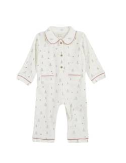 Gocco Baby-Jungen Pyjama, Kanal/Winteraufdruck Pyjamaset, Gebrochenes Weiß, 12 Monate von Gocco