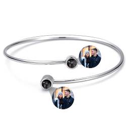 Personalisiertes Fotoarmband mit integrierten Bildern, personalisiertes Projektionsarmband mit Fotos, personalisiertes Foto-Projektionsarmband, Fotoband Damen/Herren/Paar, Medium, Kupfer, Ohne Stein von Godchoices