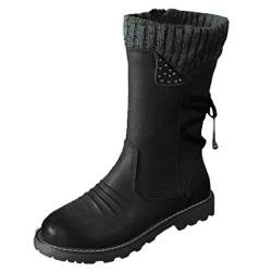 Godom Damen Stiefeletten Chelsea Boots Damen Stiefeletten Winter Herbst Frauen Stiefel Stiefeletten Stiefeletten mit gestapeltem Absatz Modische Leder Kurze Stiefel Short Boots Ankle Boots Booties von Godom