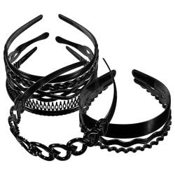 Gogogmee 1 Satz 8St einfaches Stirnband haarschmuck haar spangen breites haarband haar haarklauenclips Stirnbänder für Männer Haarspange Haarbänder Mann Haare unisex Haarreifen von Gogogmee