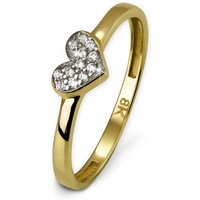 GoldDream Goldring GDR503YX GoldDream Ring Herz Gr.54-60 Gold 8K, Damen Ring Herz aus 333 Gelbgold - 8 Karat, Farbe: gold, weiß von GoldDream