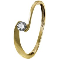 GoldDream Goldring GoldDream Gold Ring Welle Zirkonia Gr.60, Damen Ring Welle 333 Gelbgold - 8 Karat, Farbe: gold, weiß von GoldDream