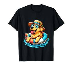 Golden Retriever Schwimmkörper Sommer Liebhaber Strand T-Shirt von Golden Retriever Swimming Float Summer Lovers