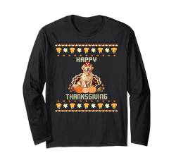 Golden Retriever Hund Ugly Thanksgiving Sweater Langarmshirt von Golden retriever dog turkey Funny Thanksgiving