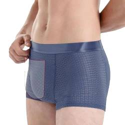 Goowafur Herrenunterwäsche aus Eisseide,Atmungsaktive, gepolsterte Herren-Seidenunterwäsche - Herrenunterwäsche, sexy Boxershorts für Herren, elastische Seidenboxershorts für Herren von Goowafur