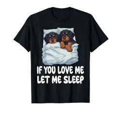 Niedlicher Gordon Setter Schlafanzug mit Aufschrift "If You Love Me Let Me Sleep" T-Shirt von Gordon Setter Pajamas & Nightgown .Co