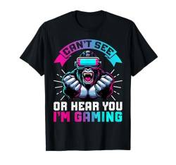 Ich kann dich nicht sehen oder hören Ich spiele VR Gamer Gorilla Headset T-Shirt von Gorilla Monkey VR Gaming Escape Universe