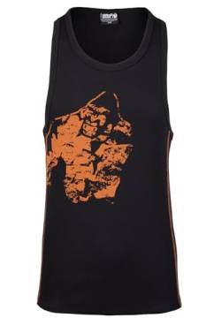 Gorilla Wear Monterey Tank Top Old School Herren Bodybuilding Ärmellos Fitness Gym (DE/NL/SE/PL, Alphanumerisch, XXL, 3XL, Regular, Regular, Schwarz/Orange) von Gorilla Wear