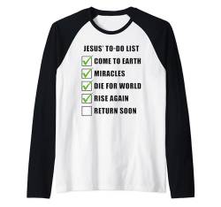 JESUS' To-Do List: Christian Faith Checklist Gospel Graphic Raglan von Gospel of Salvation Christian Faith Evangelism