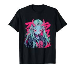 Nette japanische Manga-Vaporware im Retro-Stil, Motiv „Demon Waifu“, Gothic T-Shirt von Gothic Anime Demon Waifu Cute Japan Manga