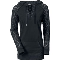 Gothicana by EMP - Gothic Kapuzenpullover - Stone Cold - S bis XL - für Damen - Größe L - schwarz von Gothicana by EMP