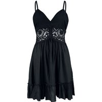 Gothicana by EMP - Gothic Kurzes Kleid - Mini Dress with Sheer Lace - S bis XXL - für Damen - Größe XL - schwarz von Gothicana by EMP