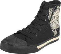 Gothicana by EMP Unisex Schwarze Beetle Print Sneaker high mit Reißverschluss EU37 von Gothicana by EMP