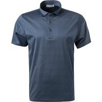 Gran Sasso Herren Polo-Shirt blau Baumwoll-Jersey von Gran Sasso