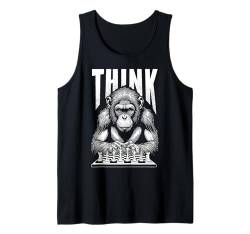 Affe spielt Schach Denken Lustig Schachmate Schimpanse Affe Tank Top von Grandio Design Chess Novelty Gifts