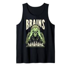 Schach Halloween Lustig Zombie Spielen Schach Horror Gehirne Tank Top von Grandio Design Chess Novelty Gifts