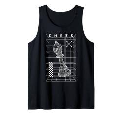 Schachspieler Bishop Piece Futuristic Checkmate Wireframe Tank Top von Grandio Design Chess Novelty Gifts