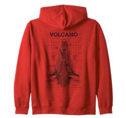 Vulkandiagramm Geologe Vulkanologie Vulkanologe Geologie Kapuzenjacke von Grandio Design Funny Scientific Science Gifts