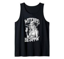 Witches Be Sippin Lustiges Hexen-Weinglas für Halloween-Party Tank Top von Grandio Design Halloween Horror