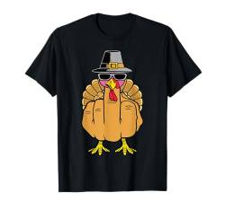 Türkei Mittelfinger Erwachsene Anti Social Thanksgiving Hand T-Shirt von Grandio Design Happy Thanksgiving Turkey Designs