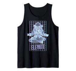 EDM Rave Astronaut Yoga Meditation Glitch Elevate DJ Zen Tank Top von Grandio Design Music Lover & Musician Gifts