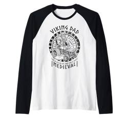 Lustige Wikinger Papa Mittelalter Rasenmäher Rasenmäher Vater Figur Raglan von Grandio Design Norse Viking Warrior Gifts