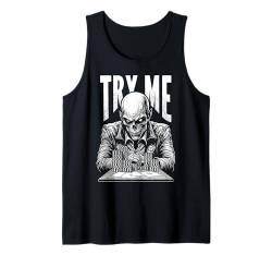 Halloween Poker Lustiger Zombie-Spieler Try Me Four Aces Tank Top von Grandio Design Playing Cards Gifts