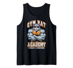 Gym Rat Academy Lustiger Bodybuilder für Kraft und Kondition Tank Top von Grandio Design Sports Training And Fitness