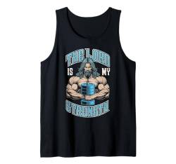 Jesus Gym Christian Bodybuilder Der Herr ist meine Stärke Tank Top von Grandio Design Sports Training And Fitness