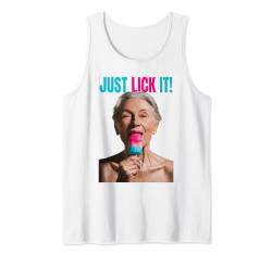 Oma Leckt Eis Creme, Just Lick It, Lustiges Sommer Tank Top von Granny Licking Popsicle Shirts