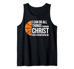 Basketball Christian Ich kann alles durch Christus Tank Top von Graphic 365