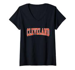 Damen CLEVELAND - Throwback Design - Classic T-Shirt mit V-Ausschnitt von Graphic Apparel Co.