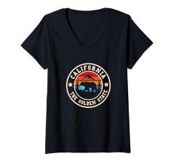 Damen California Republic - Retro / Throwback Design - Classic T-Shirt mit V-Ausschnitt von Graphic Club Inc.