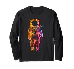 Astronaut Weltraumreise Galaxie Raumschiff Rakete Design Langarmshirt von Graphic Tees Men Women Boys Girls