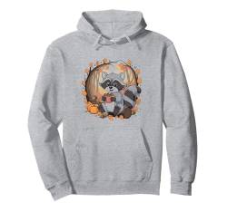 Ein fröhlicher Waschbär hält eine Tasse heißen Kakao-Grafik-T-Shirt Pullover Hoodie von Graphic Tees Men Women Boys Girls